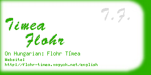 timea flohr business card